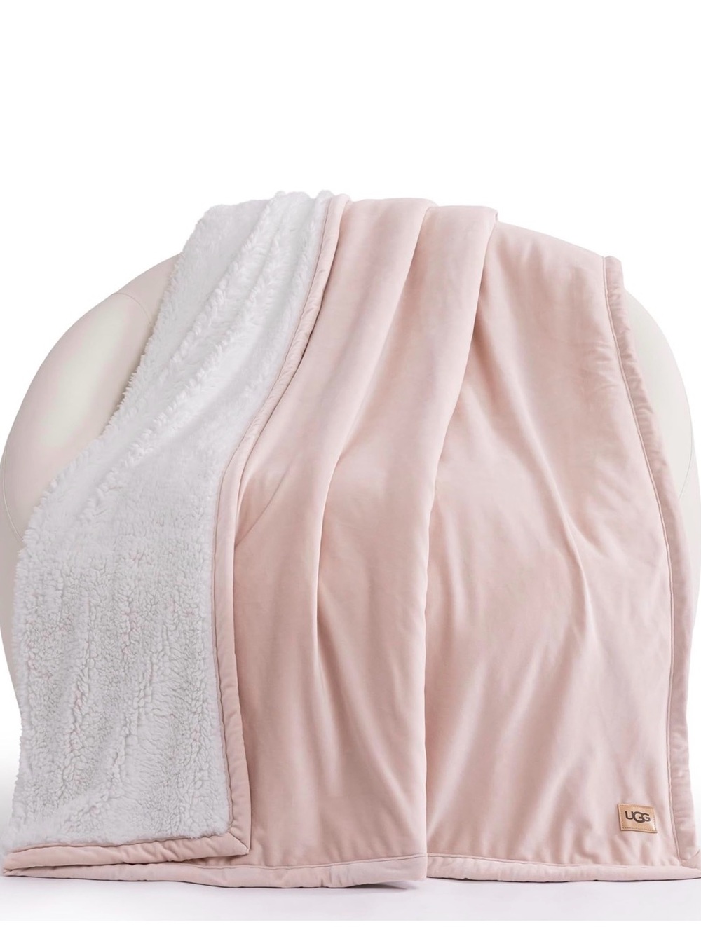 UGG Women's Blush Pink Reversible Sherpa Throw